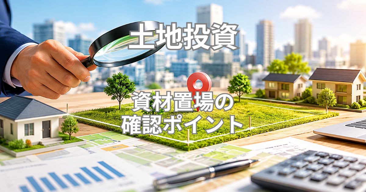 資材置場の土地投資とは？向いている土地・注意点・購入前の確認ポイント