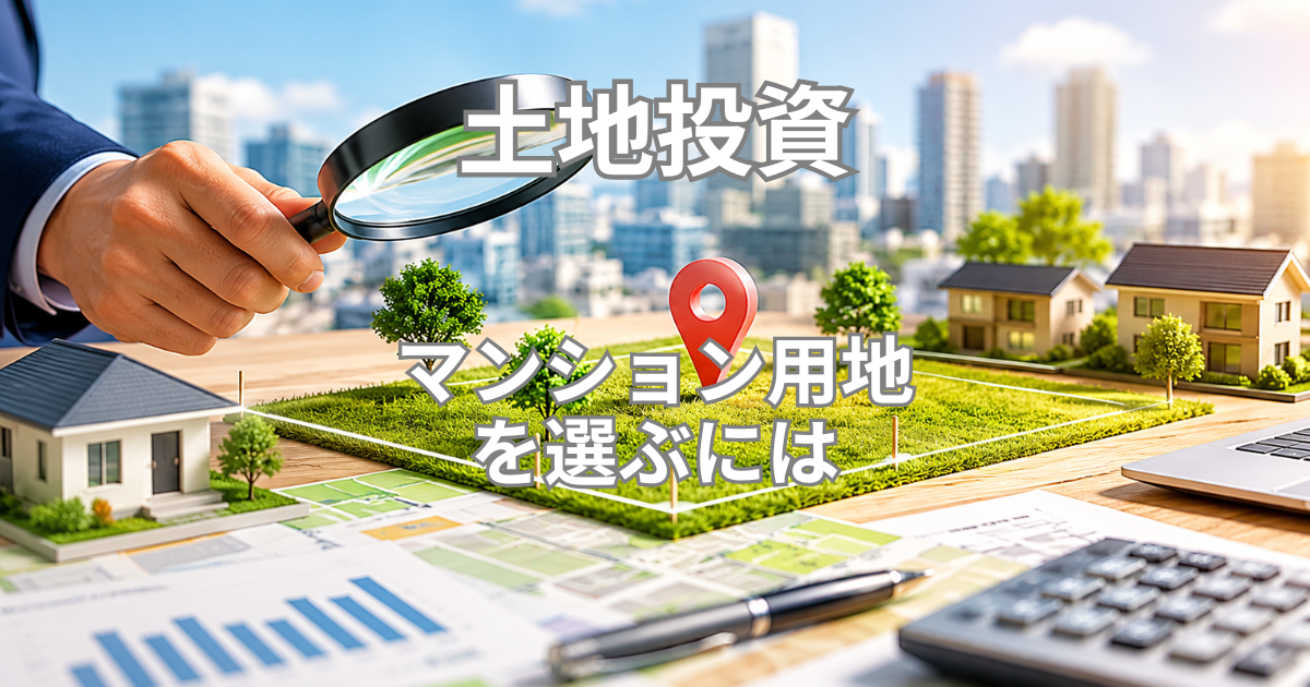土地投資でマンション用地を選ぶには？建築・収支・出口の基本