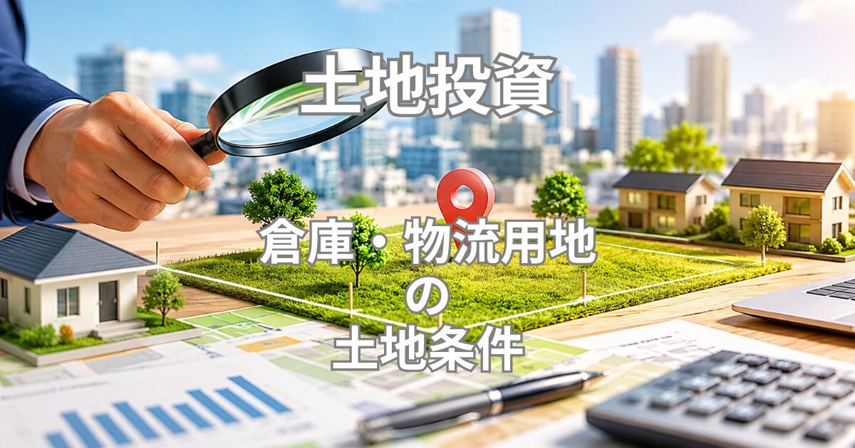 倉庫・物流用地への土地投資｜購入前に確認したい土地条件と注意点